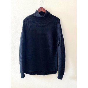 Athleta Black Turtleneck Wool Sweater